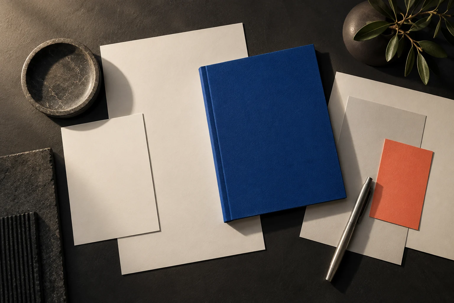 Editorial campaign development composition
