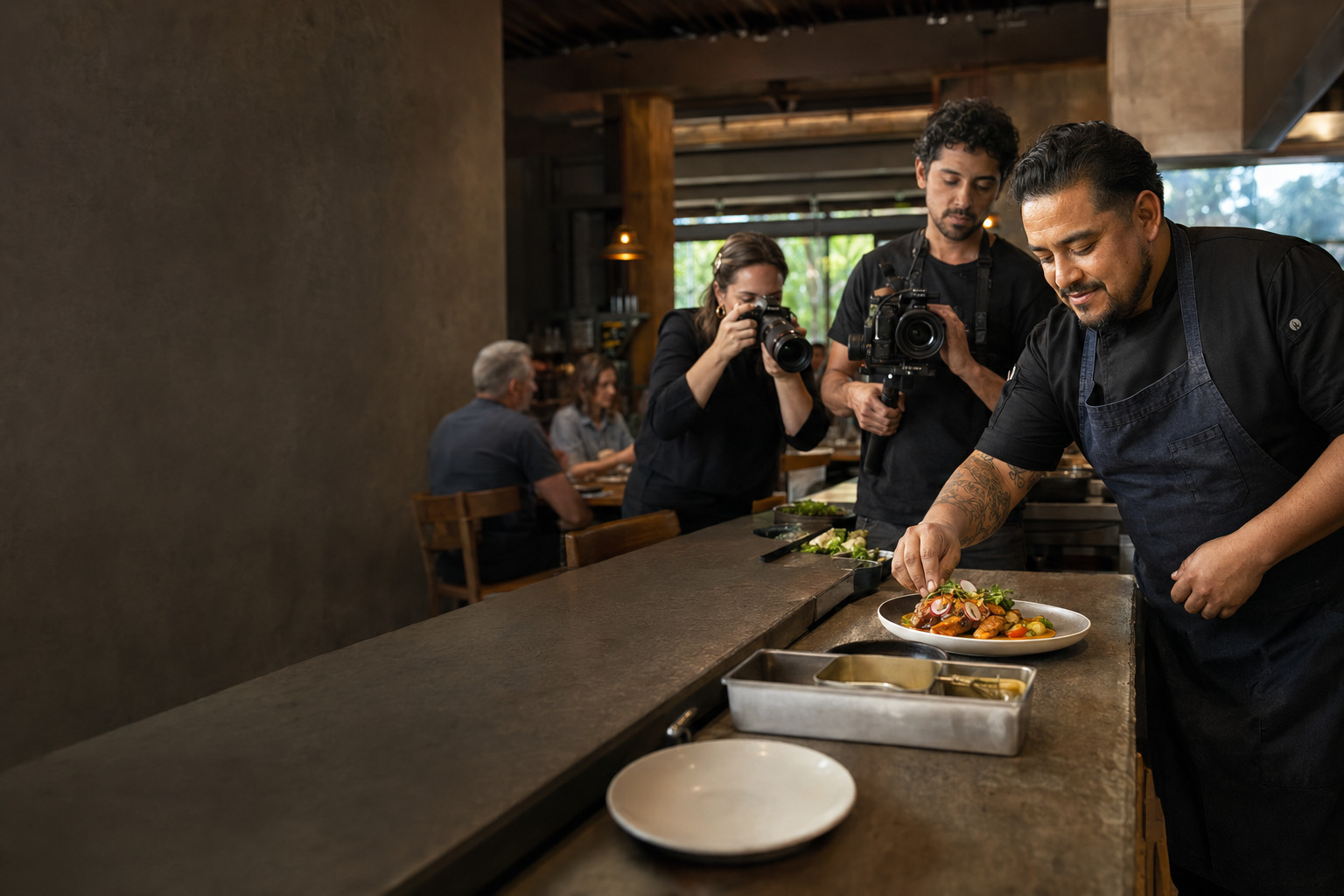 Representative restaurant visibility scene
